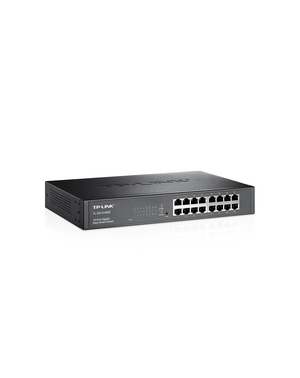 Le TP-Link TL-SG1016DE est un switch Easy Smart 16 ports Gigabit conçu pour offrir une connectivité réseau stable et rapide dans les environnements professionnels. Idéal pour les petites et moyennes entreprises, il combine des fonctionnalités de gestion simples avec des performances de haut niveau pour une expérience réseau fluide.